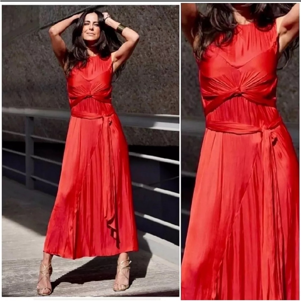 ZARA SATIN EFFECT DRESS ZW COLLECTION